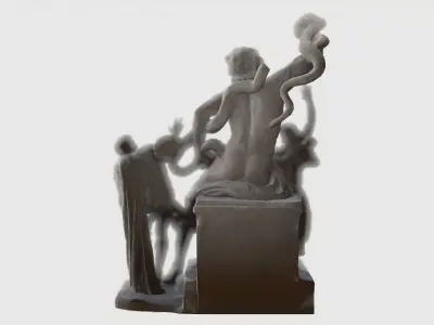 VR Sculpture Laocoon and His Sons Ultra-Low-Poly Low-poly 3D model