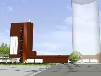 Layout of mini Cement plant 3D model