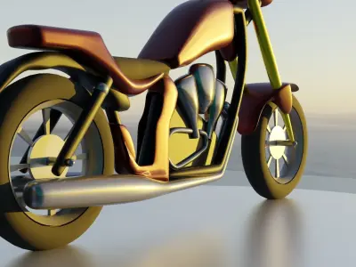 3D MOTORCYCLE MODEL - CHOPPER 3D model