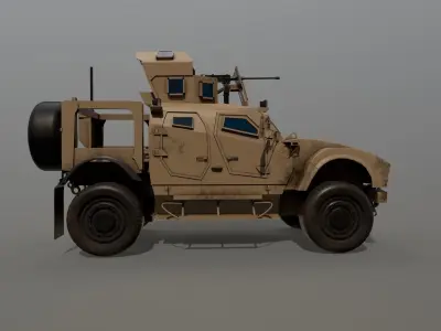 Military Car Vehicle 3D Gameasset Low-poly 3D model