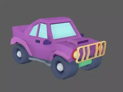 low poly car model Low-poly 3D model