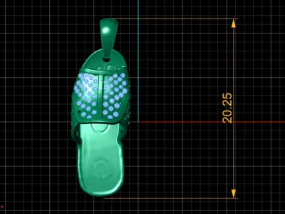 SLEEPER  DIAMOND PENDANT 3D PRINTABLE MODEL  3D print model