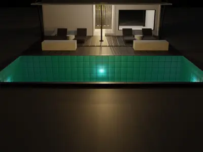 VIlla with pool Free 3D model