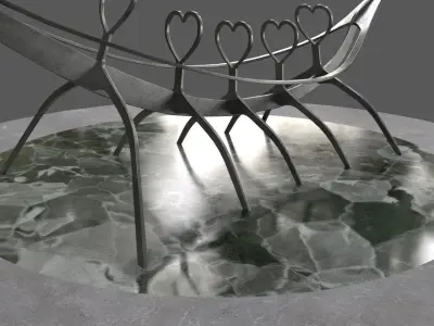 PBR Modern Monument and Memorial A Low-poly 3D model