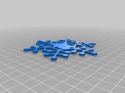 Penguin Snowflake Free 3D print model