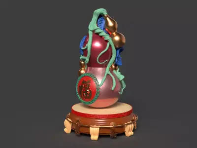 Chinese  gourd figure 3D model