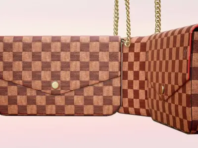 Woman Handbag Louis Vuitton Low-poly 3D model