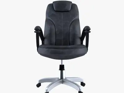 Ergonomic Leather Office Chair 3D model