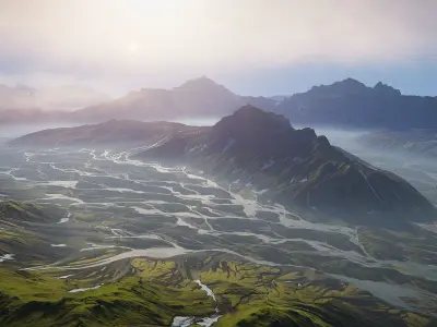 Iceland Mountains Environment - Unity 2017-18-19 Projects 3D model