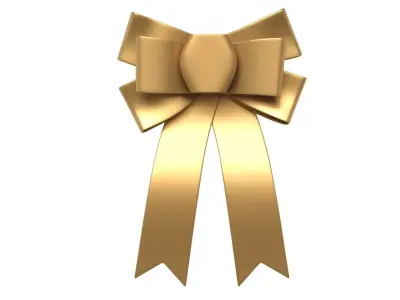 Christmas Bow Ribbon 20 Low-poly 3D model