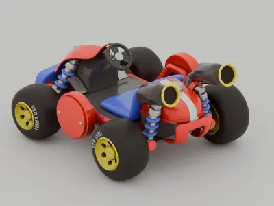 Mario Kart Car 3D Model 3D model