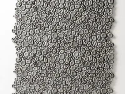 Stone pebble  concave decorative 3D model