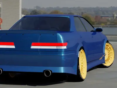 Toyota mark 2 Low-poly 3D model