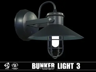 Pack of 9 Bunker Light 3D Model Collection
