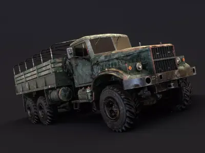 KRAZ Military Truck Low-poly 3D model