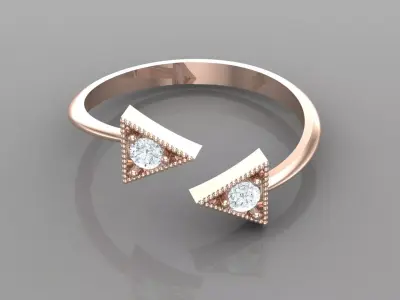 Solitaire Ring Version 1 SR43 3D model