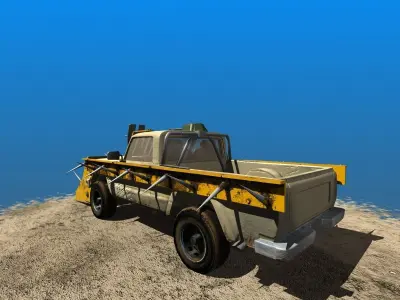 Offroad Battle Car 04 Low-poly 3D model