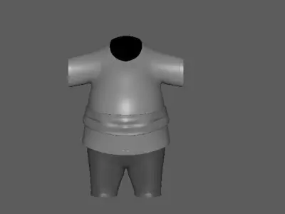  Cartoon Elephant - base mesh Low-poly 3D model