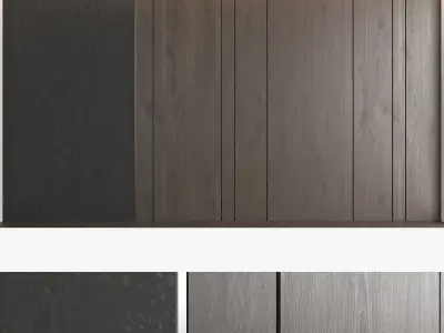 Decorative wall panel set 64 3D model