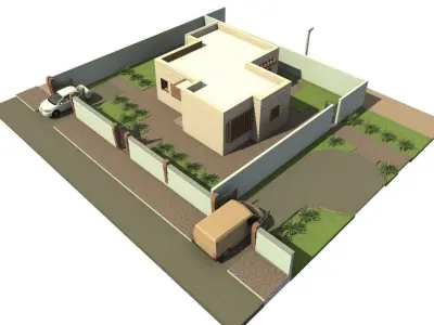 House dwg 3D  3D print model