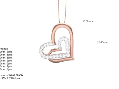 6 LUXURY  WOMEN HEART SHAPE JEWELRY  STL 3DM RENDER DETAILS 3D print model