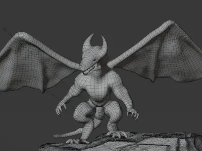 Dragon Low Poly Rigged Low-poly 3D model
