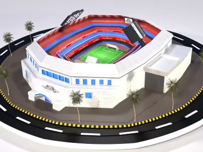 Soccer-Stadium 3D Model stadium Free 3D model