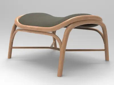 Pantu Footstool Low-poly 3D model