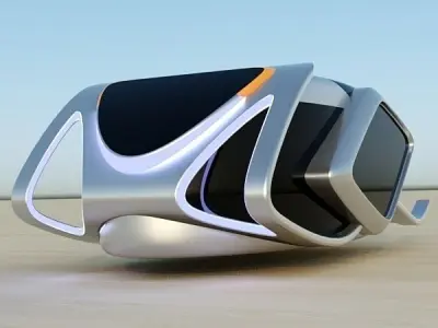 HoverBug futuristic vehicle 3D model