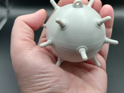Naval Mine Christmas Decoration Tree Ball STL 3D print model