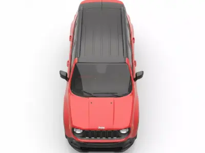 Jeep Renegade 2015 Compact Urban Off Road SUV Low-poly 3D model