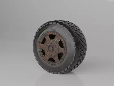 Old Rusty Tire 3D model