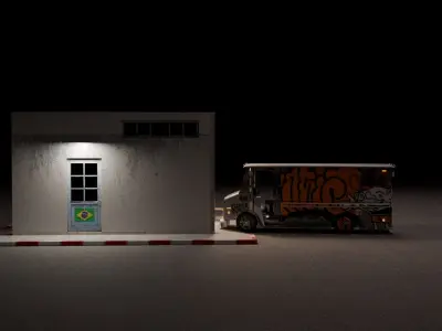Garage with vane 3D model