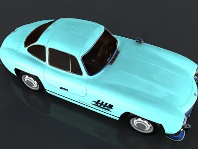 Mercedes-Benz 300 SL Low-poly 3D model