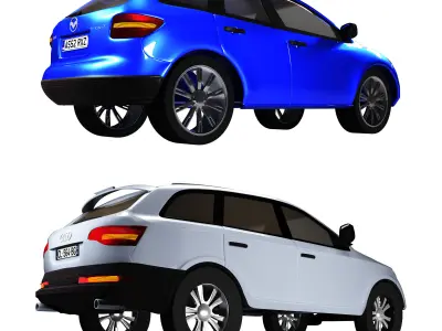 Set Car suv 3D model