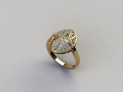 STL 3DM Women Ring Womens Ring Diamonds With Stone Model 3D print model