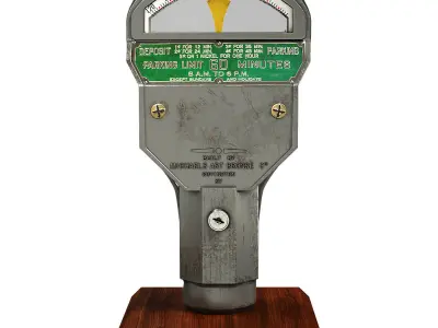Retro Parking Meter 3D model