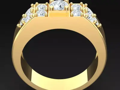 Luxury Men Rings Designs 4MR004 3D print model