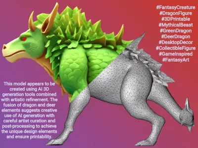 Verdant Dragon Guardian Free 3D print model