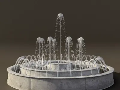 fountains fountain - fountain Low-poly 3D model