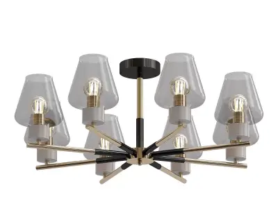 goreyn light chandelier - gold 3D model