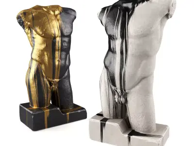 Diadumenos bleeding torso Low-poly 3D model