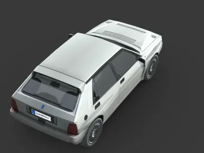 Lancia Delta Integrale 1992 Low-poly 3D model