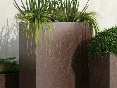Plant modern planters for balconies and terraces 3D model