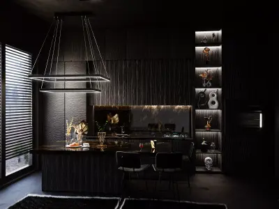 Modern Kitchen Free 3D model get