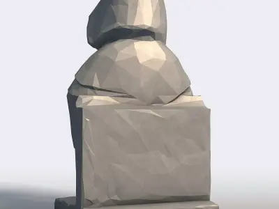 Low Poly Halloween Ghost Geometric Ghost Figure  3D print model