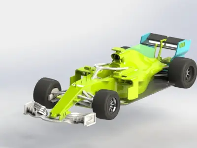 Mercedes-Ben 2018-Racing car 01 3D model