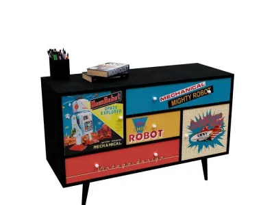 UE5  GLTF  GLB 3D MODEL ROBOT CABINET 3D model