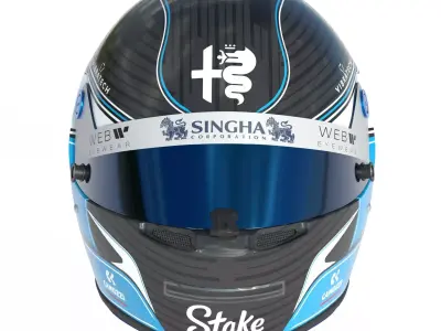 F1 Alfa Romeo Helmets 2023 3D model