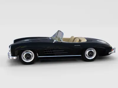 Mercedes 300SL Roadster W198 rev 3D model